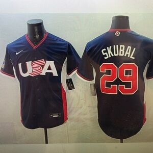 🤓Tarik Skubal Navy Stitched Jersey🥰